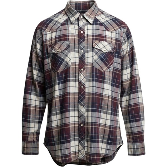 Western Digital Other - Rock Creek Ranch Western Shirt Mens XL Plaid Pearl Snap Cowboy 24" P2P